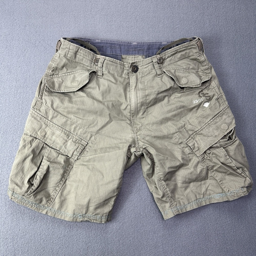 Vintage G-Star Raw Original Battle 1/2 Cargo Shorts Men's Size S **altered